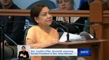 Sen. Cynthia Villar, itinutulak umanong Senate President ni Sen. Imee Marcos | Saksi