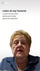 ¡Viral! Bertha publicó las reglas para quienes asistan a su funeral