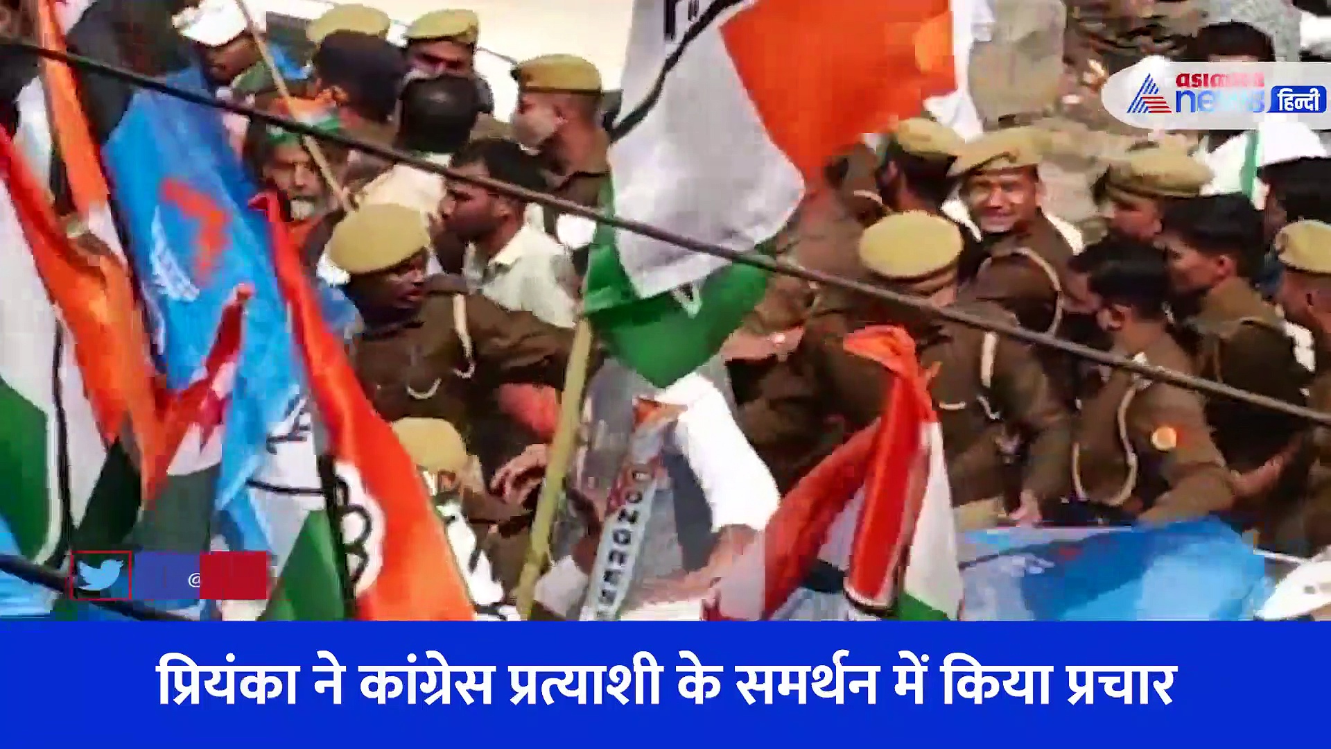 UPElection2022: प्रयागराज में प्रियंका गांधी वाड्रा का रोड शो... ढोल की धुन पर थिरकते नजर आए लोग