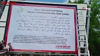 Bolu'da insanlık dışı billboardlar! CHP'li Tanju Özcan 'son çağrı' diyerek mültecileri tehdit etti!