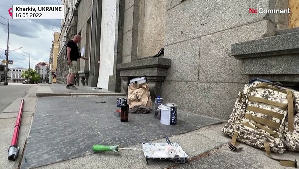 Molotow-Cocktails auf Häuserwänden: Street Art in Charkiw