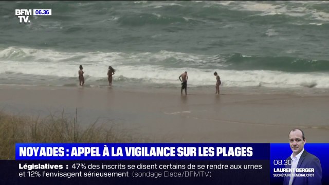 Risques de noyades: appel à la vigilance sur les plages