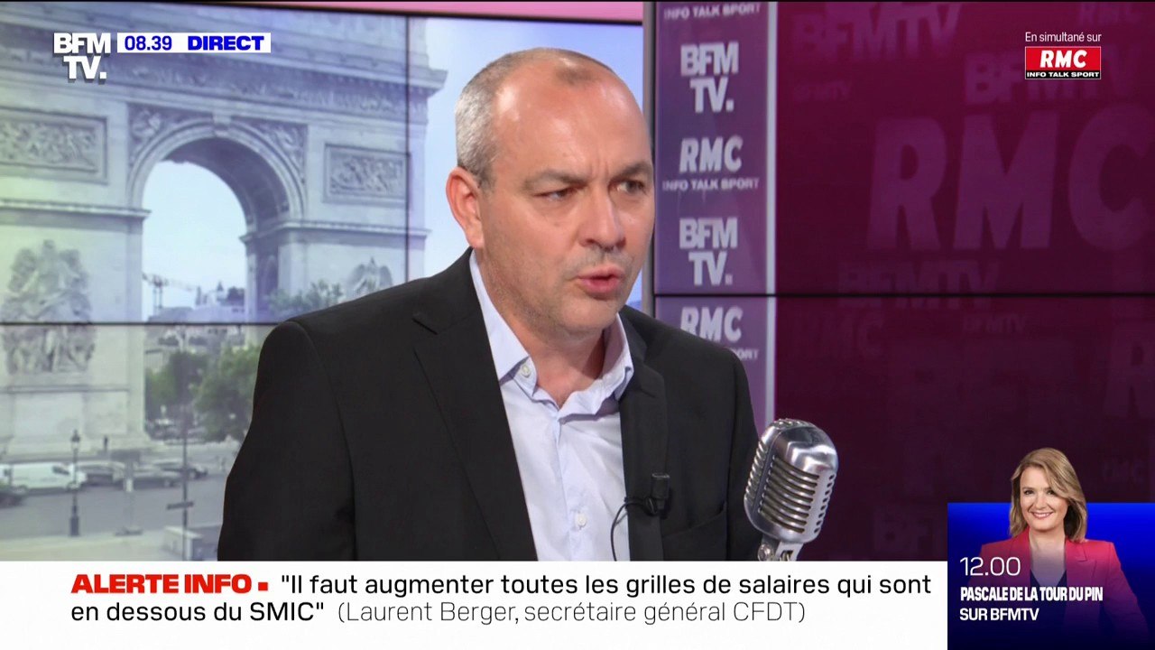 Laurent Berger: "Il faut augmenter toutes les grilles de salaires en dessous du SMIC"