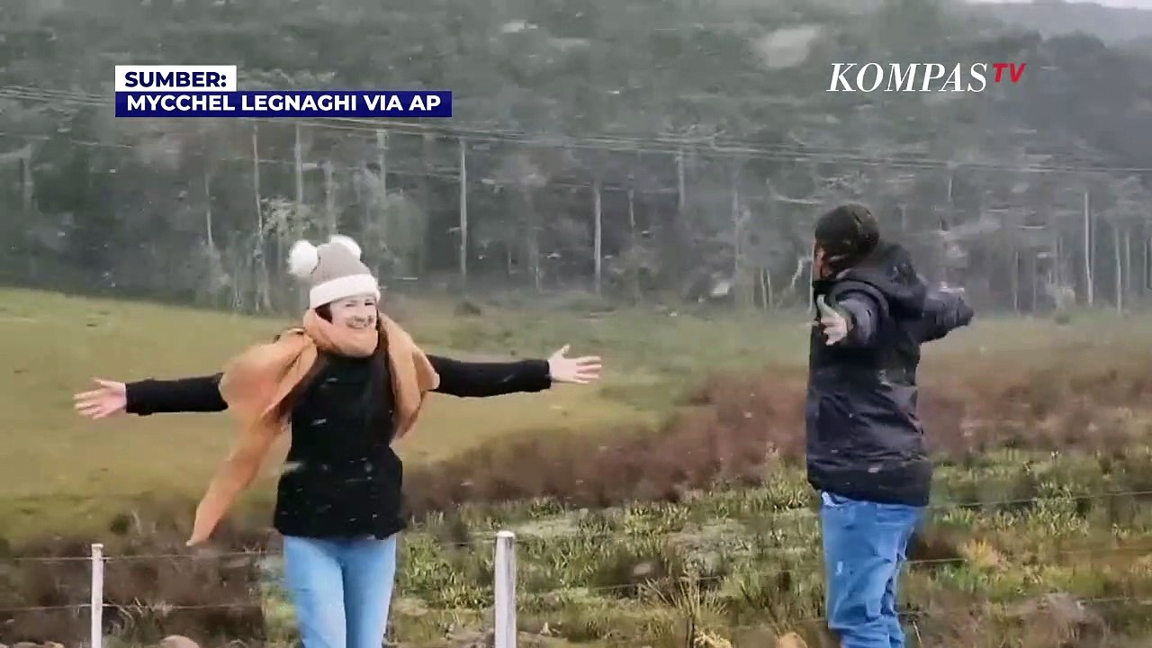 Pemadangan Langka Salju Turun di Brasil, Dampak Cuaca Ekstrem Topan Tropis