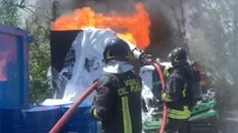 Coriano (RN) - Incendio nel deposito di un'azienda (19.05.22)
