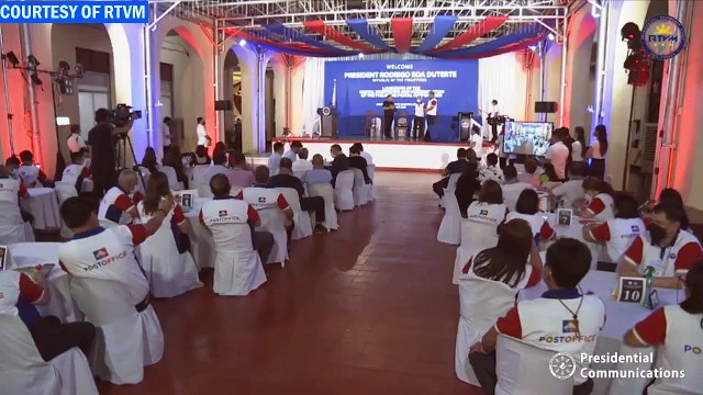 President Rodrigo Roa Duterte attends the launching of the Digital Innovation and Modernization of the Philippine Postal Corporation (PHLPost)