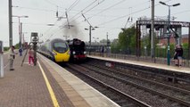34046 Braunton steam train arrives into Wigan on Fellmans Rail tour