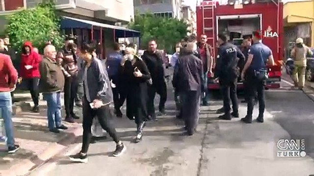 3 katlı binada yangın çıktı, kiracı ve ev sahibi birbirine girdi