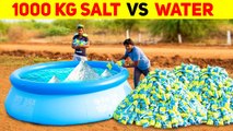 1000 kg Salt Vs Water Experiment _ Got Shocking Result _ Mad Brothers