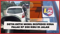 Detik-detik Mobil Ekspedisi Kena Palak Rp 200 Ribu di Jalan Bandung-Garut