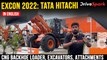 EXCON 2022: Tata Hitachi Machines| New Wheeled Loader Launched | CNG Backhoe Loader, Excavators