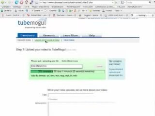 Video Sharing with Tubemogul upload to multiple sites