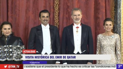 El emir de Catar visita España