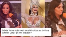 Grávida, Viviane Araújo revela ter sofrido críticas por desfile no Carnaval: 'Como é que você pula assim?'