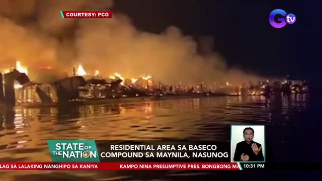 Residential area sa Baseco Compound sa Maynila, nasunog | SONA
