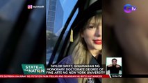 Taylor Swift, ginawaran ng Honorary Doctorate Degree of Fine Arts ng New York University | SONA