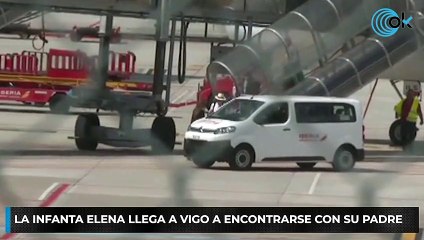LA INFANTA ELENA LLEGA A VIGO A ENCONTRARSE CON SU PADRE