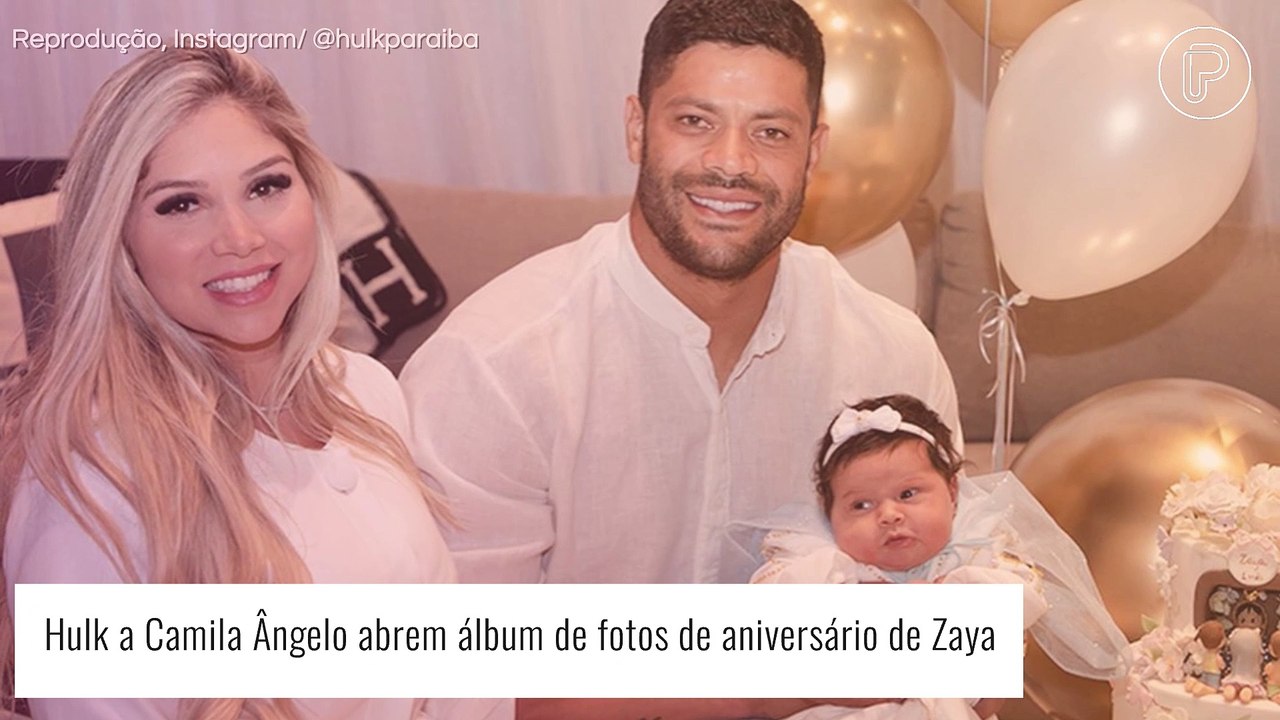 Hulk e Camila Ângelo abrem álbum de fotos do an...