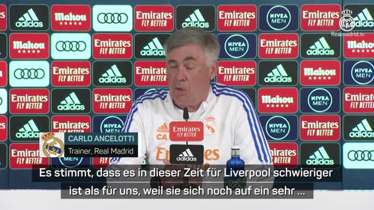 Ancelotti: "Liverpool hat es schwieriger als wir"