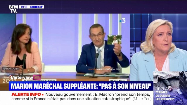 Marine Le Pen à propos d'un candidat RN dans le Rhône: On n'écarte pas quelqu'un parce qu'il a commis une maladresse