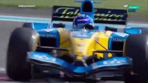 Exhibición de Fernando Alonso con el Renault RS25 en Abu Dhabi 2020