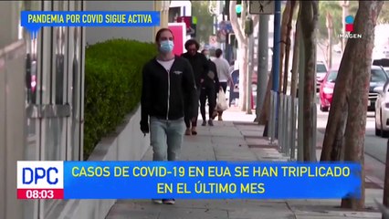 Casos de Covid en EUA se han triplicado en el último mes