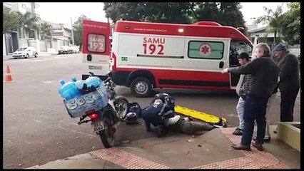 Entregadora de água sofre acidente na Região do Lago