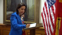 La ministra de Defensa, Margarita Robles, se reúne con el secretario de Defensa de EEUU, Lloyd Austin, en el Pentágono.