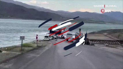 Elazığ'da şiddetli fırtına nedeniyle feribot, sürüklendi