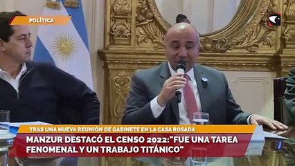 Manzur destacó el censo 2022:"Fue una tarea fenomenal y un trabajo titánico"