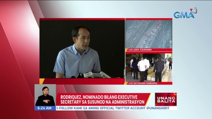 Rodriguez, nominado bilang executive secretary sa susunod na administrasyon | UB