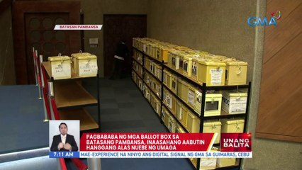 Pagbababa ng mga ballot box sa Batasang Pambansa, inaasahang aabutin hanggang 9 a.m. | UB