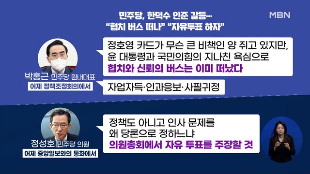 신문브리핑 1 민주당, 한덕수 인준 갈등… 협치 버스 떠나 자유투표하자 외 주요기사