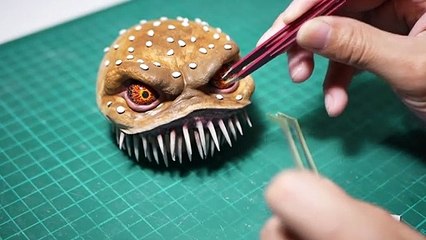 How To Make The Creepiest Hamburger Diorama ? Polymer Clay / Epoxy resin