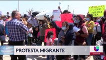 Reaparecen las manifestaciones de migrantes varados en la frontera de Tijuana.
