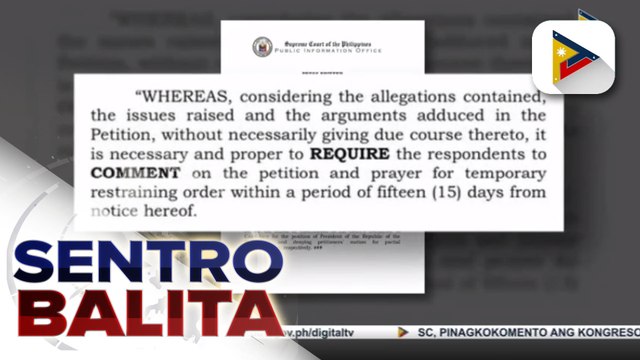SC, pinagkokomento ang Kongreso, Comelec, at kampo ni presumptive Pres. Bongbong Marcos Jr. sa hiling na TRO sa canvassing ng mga boto; Constitutional duty ng Kongreso na mag-canvass ng boto, hindi umano mapipigilan ayon sa ilang senador