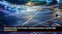 VAN'IN SINIR KÖYÜNDE ÖĞRENCİLERLE UÇURTMA UÇURDULAR