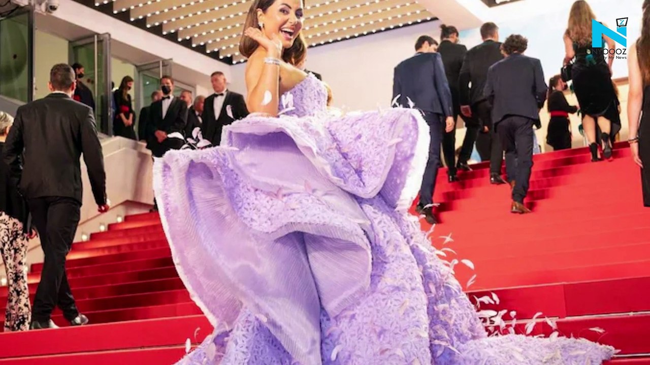 Whoa! Hina Khan in a stellar feather gown reigns on Cannes red carpet