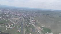 Kars'ın yeşeren arazileri ve Çıldır Gölü helikopterden görüntülendi
