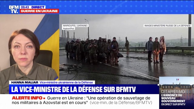 La vice-ministre ukrainienne de la Défense annonce qu'une opération de sauvetage des militaires d'Azovstal est en cours