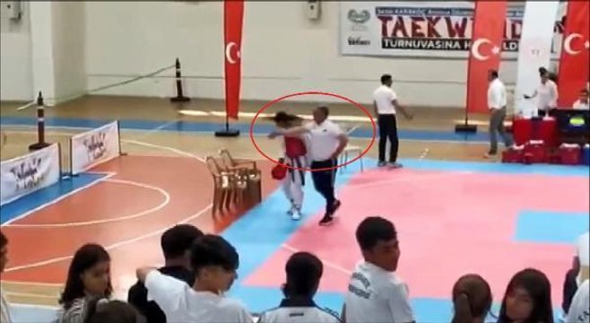 TEKVANDO SEÇMELERİNDE ANTRENÖRDEN ELENEN SPORCUSUNA TOKAT KAMERADA