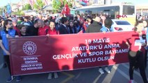 İSTANBUL-ÜSKÜDAR'DA 19 MAYIS GENÇLİK YÜRÜYÜŞÜ, 100 METRELİK TÜRK BAYRAĞI AÇILDI