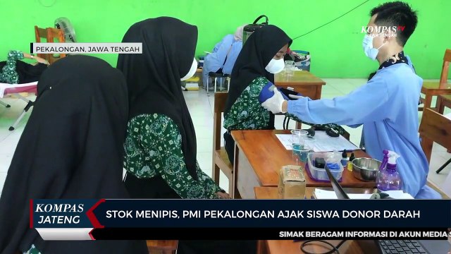 Stok Menipis, PMI Pekalongan Ajak Siswa Donor Darah