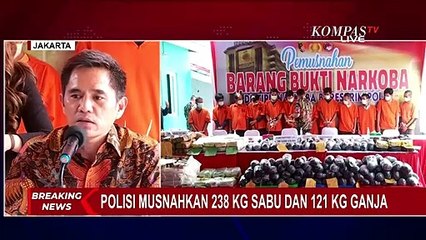 Bukan Lagi Dilarutkan dalam air, Ini Cara Polisi Musnahkan 238 Sabu dan 121 kg Ganja Hasil Sitaan