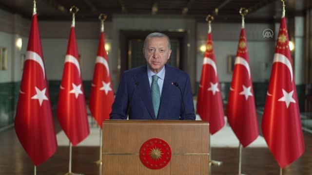 Cumhurbaşkanı Erdoğan'dan Pakistan MİLGEM Projesi üçüncü gemisini denize indirme törenine video mesaj