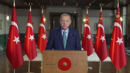 Cumhurbaşkanı Erdoğan'dan Pakistan MİLGEM Projesi üçüncü gemisini denize indirme törenine video mesaj