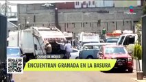 Encuentran granada en contenedor de basura en la alcaldía Benito Juárez