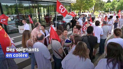 Hôpital: des soignants manifestent à Chinon après la fermeture temporaire des urgences