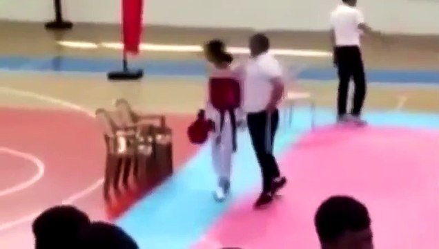 Kadın sporcuya erkek antrenörün sonucu bu! Rakibine yenilen kadın sporcuya şok hareket