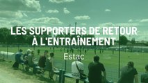 Les supporters de retour à l'entraînement de l'Estac